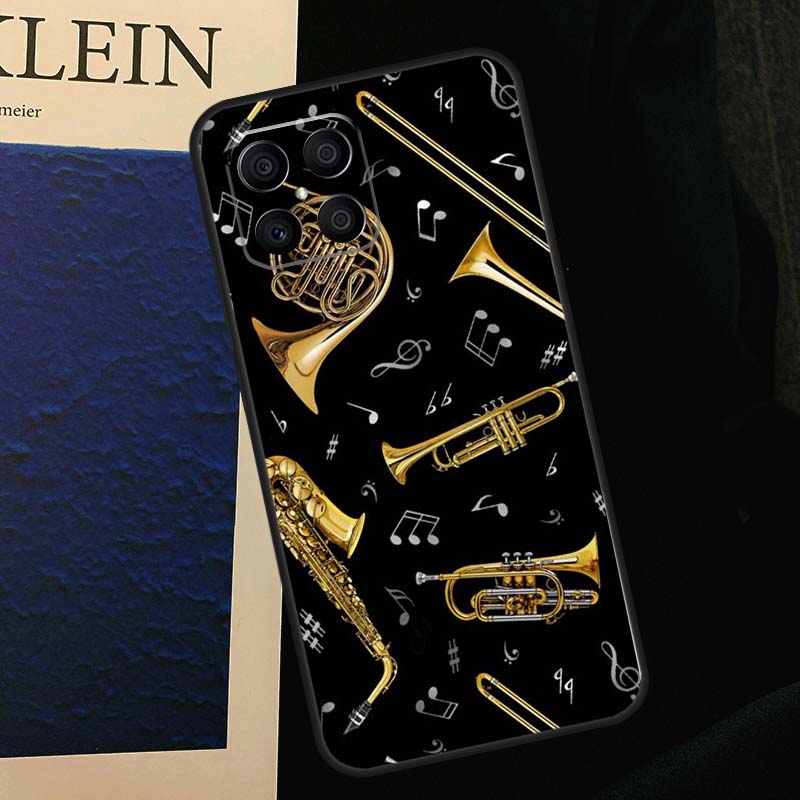 Saxophone Music Case For Honor 200 Pro X9b X9a X8b X8a X8 X9 X9c 50 70 90 Lite Honor Magic 7 5 6 Pro Cover