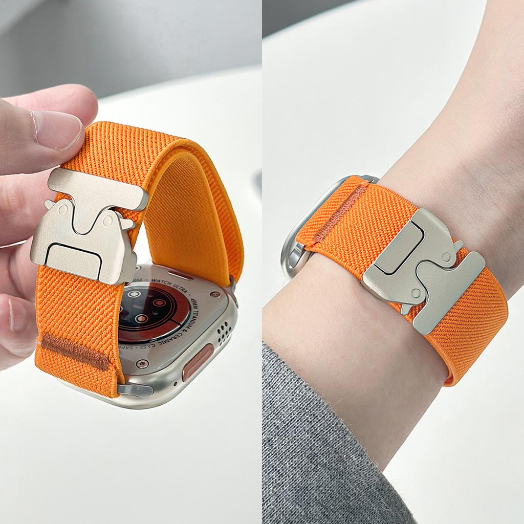 For Apple S10 Nylon Elastic Strap Apple Watch9/8/7 Ultra Parachute Buckle Wristband