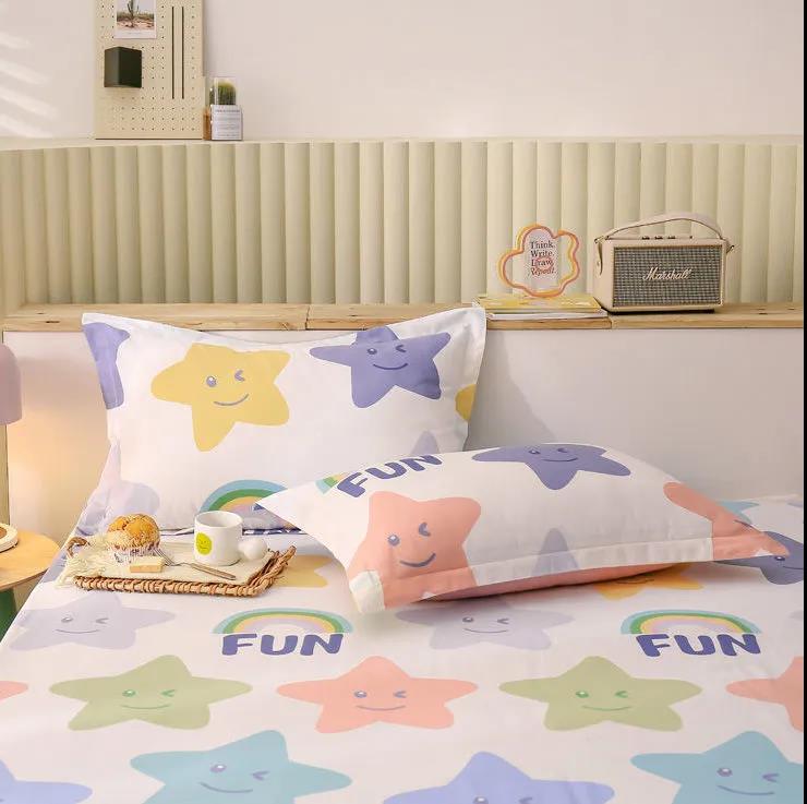 Two-pack Cotton Pillowcase Bedroom Bedding Double Single Pillow Core Cover