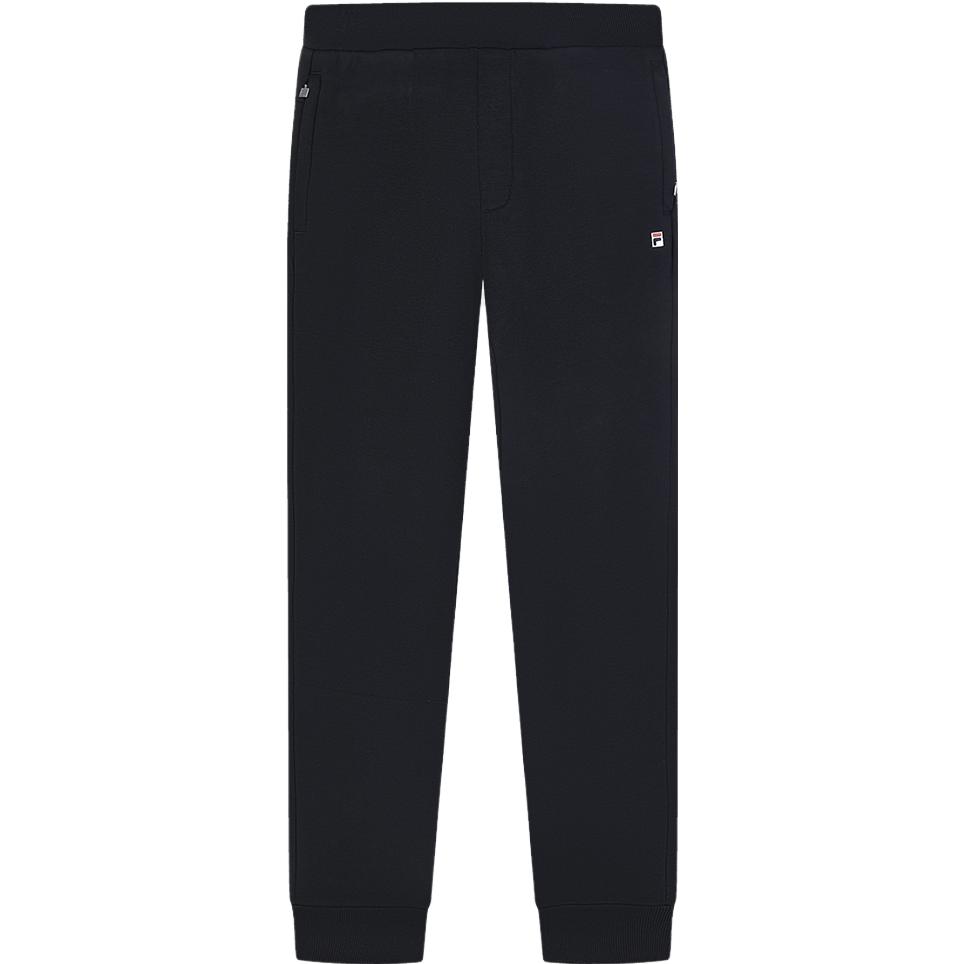 Fila 2023 Winter New Knit Long Pants Fashion Basic Simple Cuffed Casual Pants Men Bottoms Legendary-Blue F11M341602F-NV