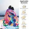 1pc Stitch Printing Blanket - Soft, All-Season Throw for Office Blanket, Personalized Gift with Adorable Cartoon Design