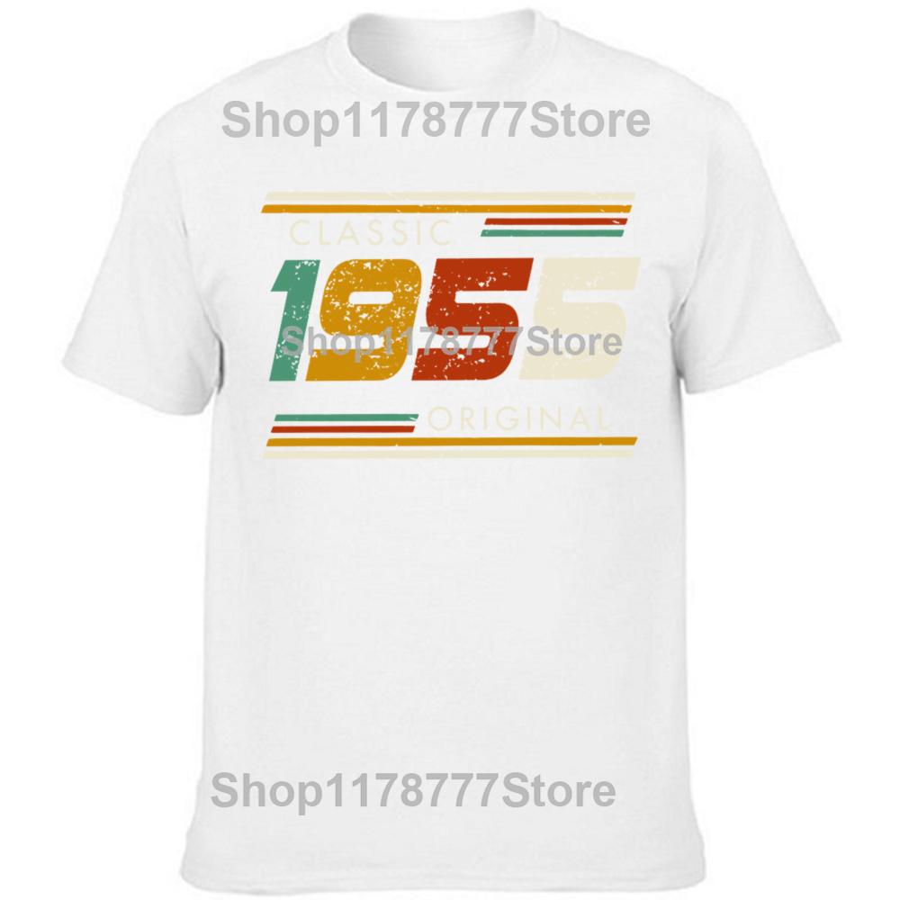 New Men Made in 1955 70th Birthday 70 Years Old T Shirt Oversize Printed Casual Tee Shirt Short Sleeve Vintage Couples T-Shirt