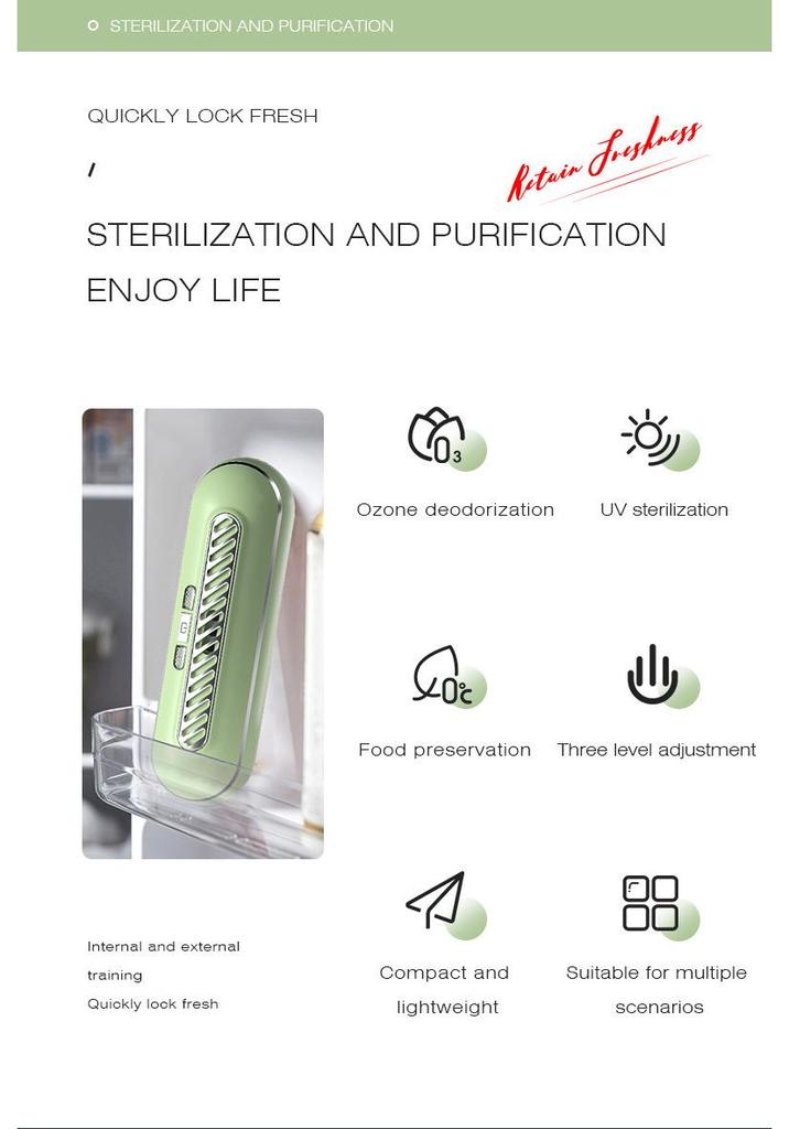 Cross-Border E-commerce Negative Ion Air Purifier & Refrigerator Deodorizer