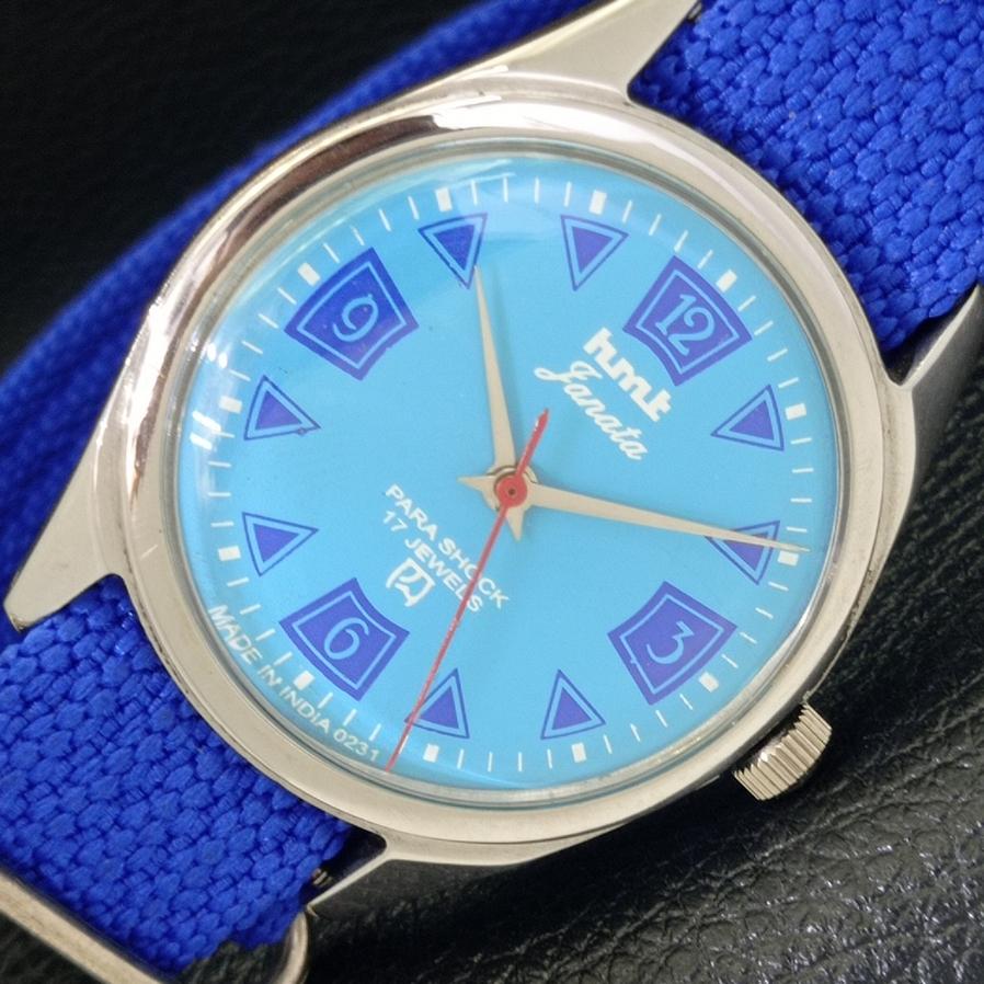 

HAND-WINDING HMT JANATA INDIAN MENS SKY BLUE DIAL WATCH a600238-5 N103-a600238