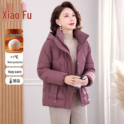 Women's Hooded Padded Winter Jacket for Mid-Aged