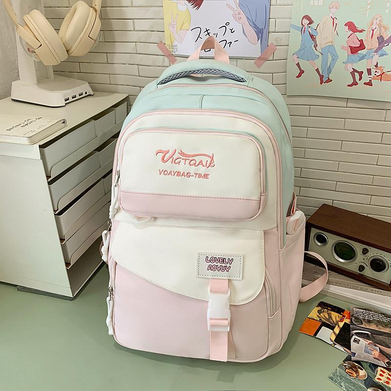 Schoolbag1011 new cute ins Korean version large capacity junior high school student schoolbag versatile sweet backpack light backpack