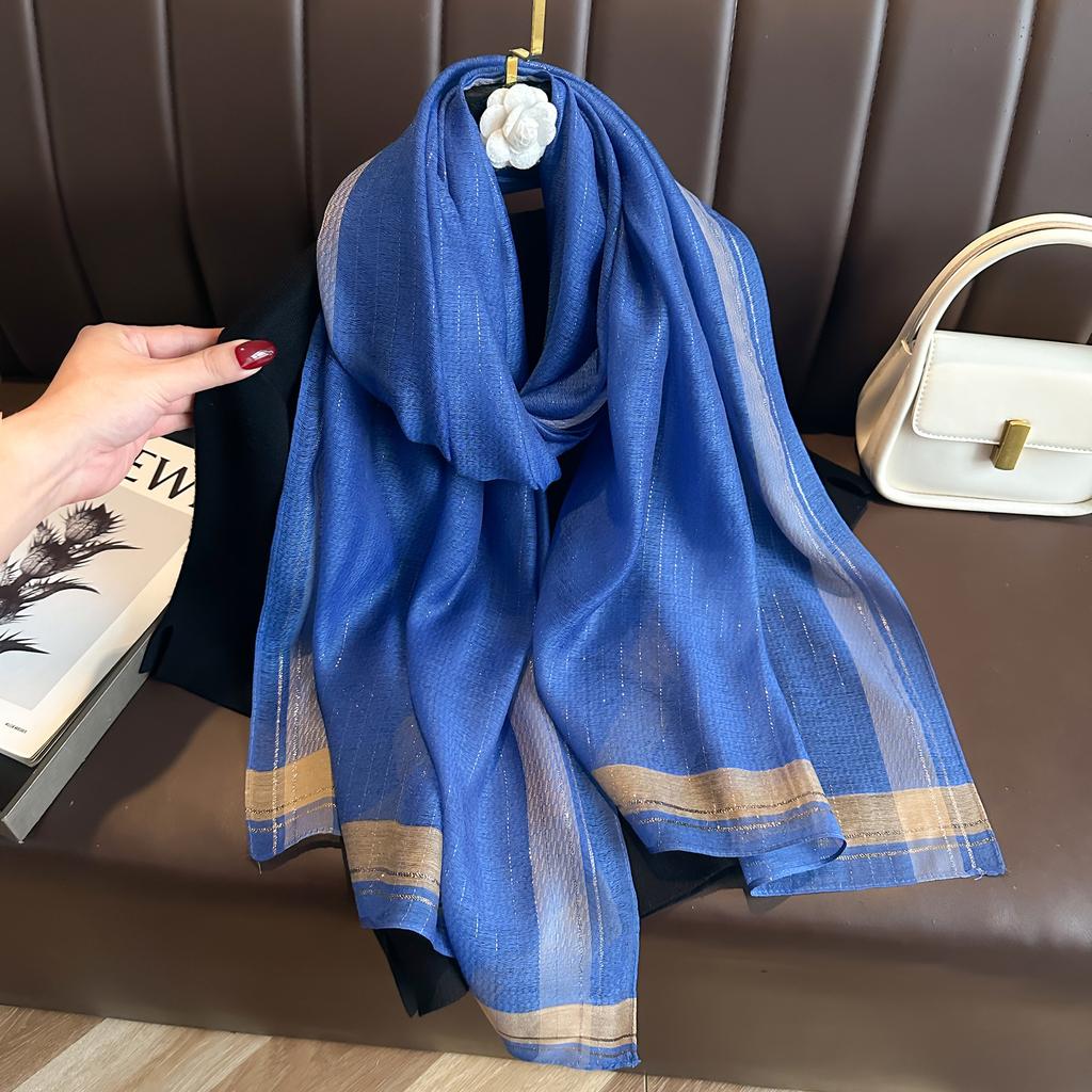 Long Silk Wool Scarf Shawls and Wraps for Women Foulard Luxury Brand Hijab New Lady Pashmina Neck Scarves Bandana Poncho
