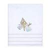 Farmhouse Shell Bath Towel Coastal Cotton Terry Towel with Embroidered Shells and Polyester Stripes Rectangular Bath Towel