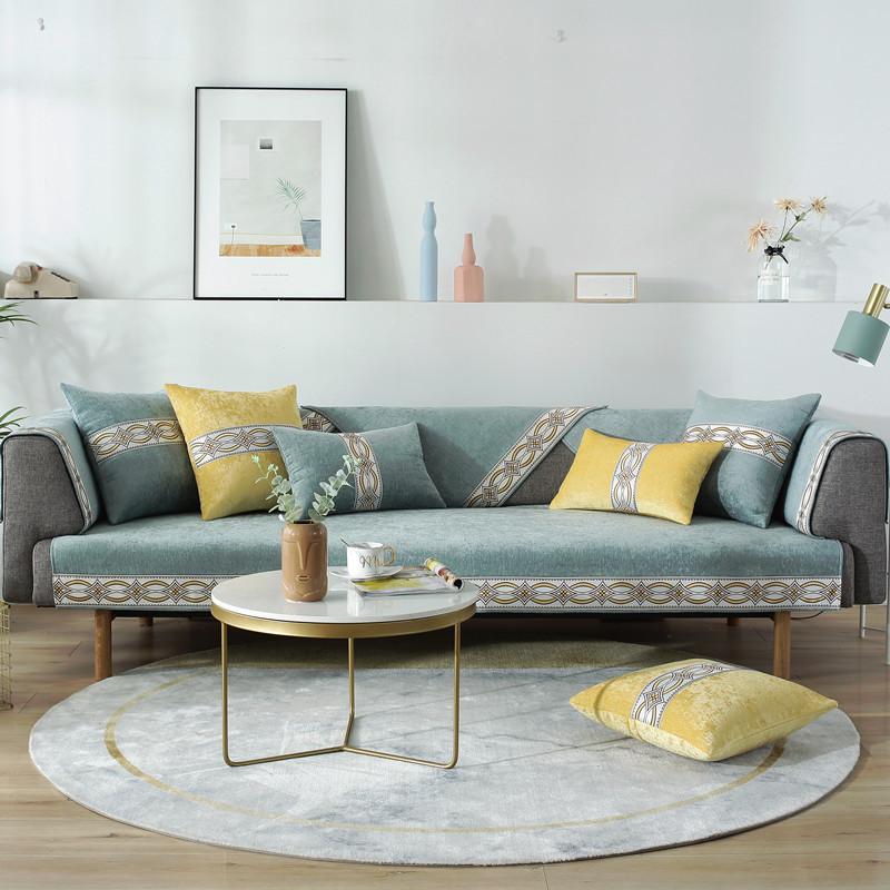 Simple Nordic Silicone Anti-ski Neil Sofa Cushion Four-season Universal Living Room Combination Sofa Cushion Cover Cover