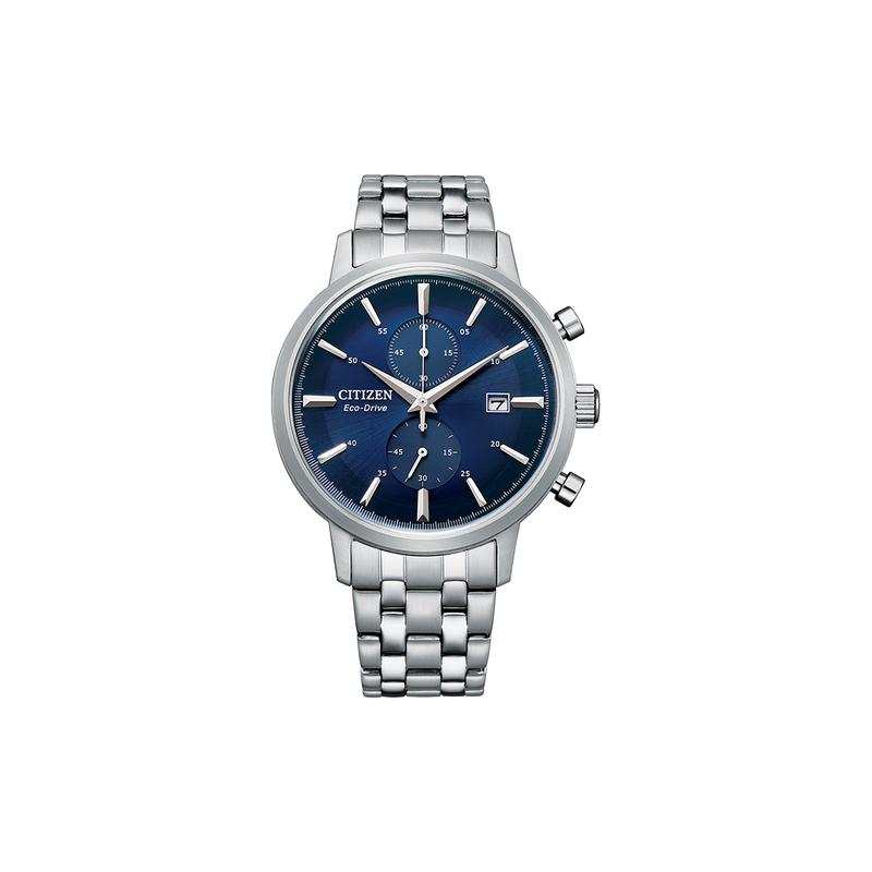 

CITIZEN Eco-Drive Series 50 Meters Waterproof Solar Quartz Steel Strap Men s Watch Blue Dial CA7060-88L синій