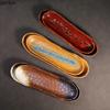 Retro Ceramic Sushi Plate Oval Dessert Plate Snack Plate Fish Plates Sashimi Plates Restaurant Molecular Cuisine Tableware