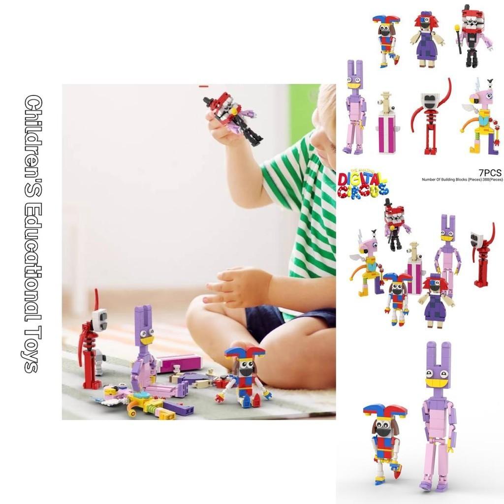 Fantastisches digitales Zirkus-Baustein-DIY-Plastikspielzeug
