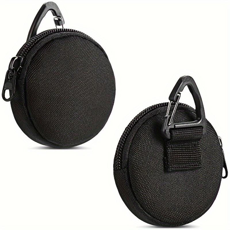

Outdoor EDC Key Case Wallet | Zipper Coin Purses Earphone Pouch With Hook, Pocket Bag чёрный