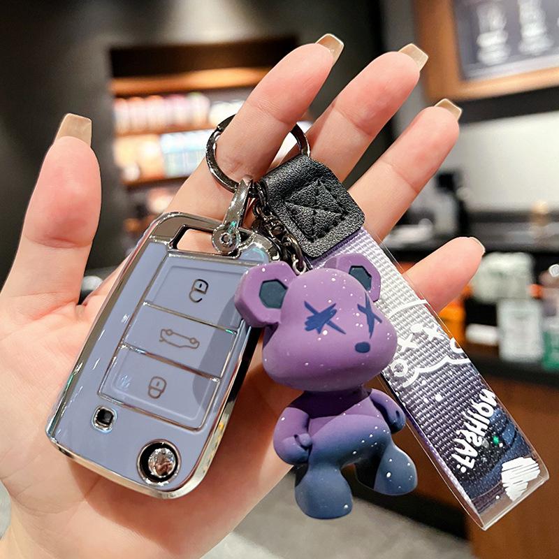 TPU Car Key Case Cover Shell Protector Fob For VW Volkswagen Passat Golf 7 Tiguan Polo MK2 MK7 SEAT Leon Ateca For Skoda Octavia