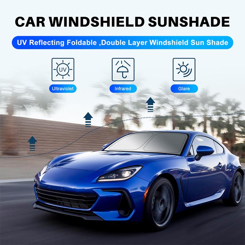 Car Windshield Sun Visor For Subaru BRZ ZD8 2021 2022 2023 2024 2025 2026 Toyota ZN8 GR86 Front Rear Foldable Sunshade UV Visor.