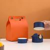 Portable Kung Fu Tea Set, Anti-Hot Teapot, 1 Pot, 2 Cup, Crack Cup, Outdoor Travel, Business Gifts
