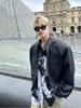 Unisex High-End Motorcycle Jacket: Spring & Autumn American Street Style with Padded Shoulders
