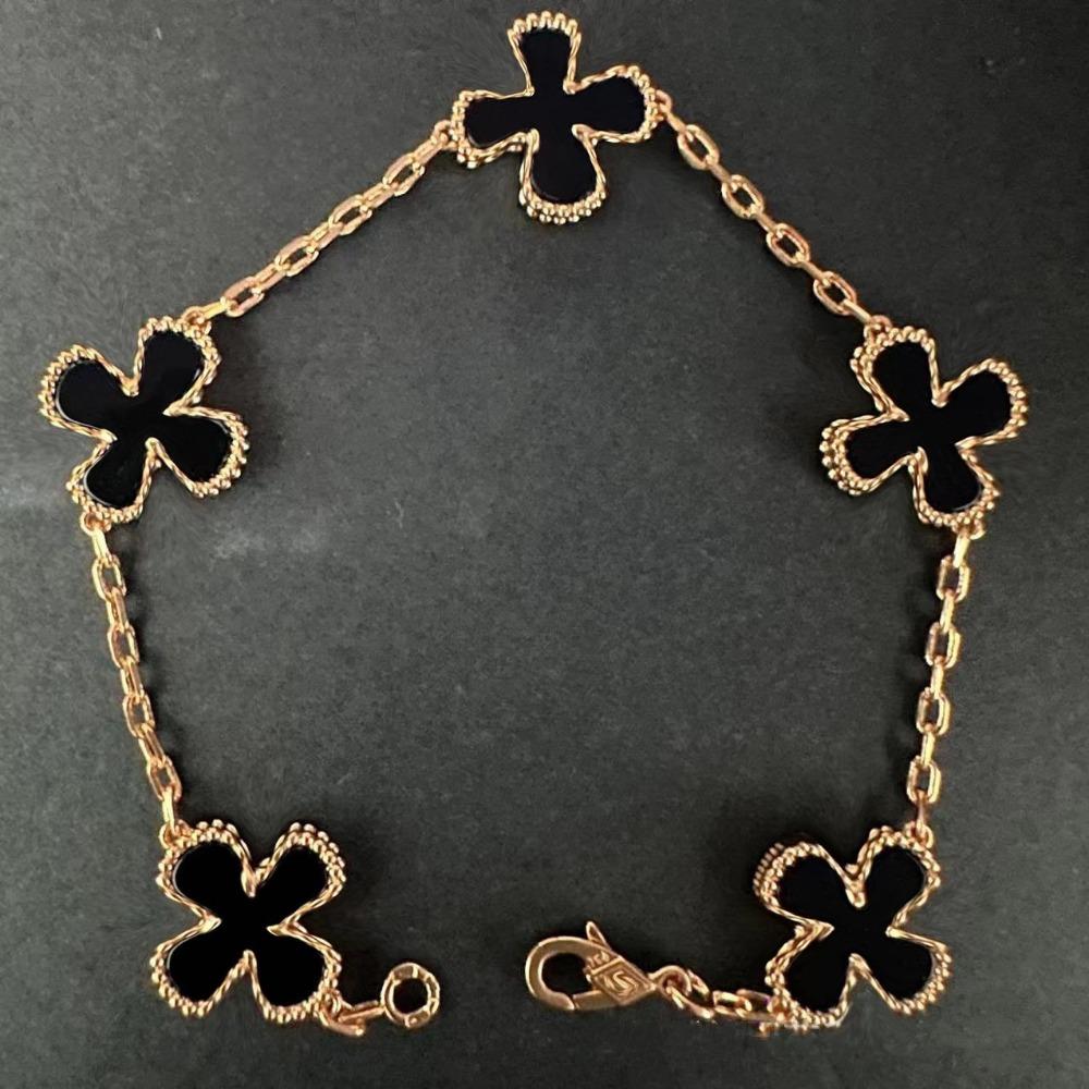 High Version Four-leaf Clover Bracelet Female Mother-of-pearl Agate Five-flower Ladies Bracelet