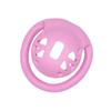 Pink Small ABS Plastic Hollow Male Chastity Cage  Penis Lock with 4 Size Curved Ring Sex Toys