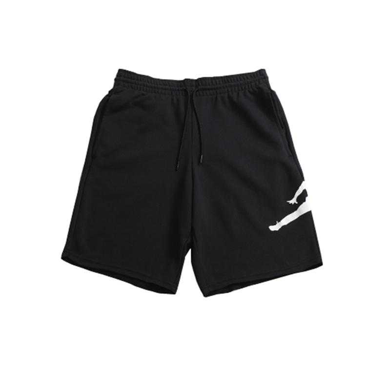 Air Jordan Jumpman Large Logo Printing Sports Knit Shorts Black Men s AQ3116-010 L