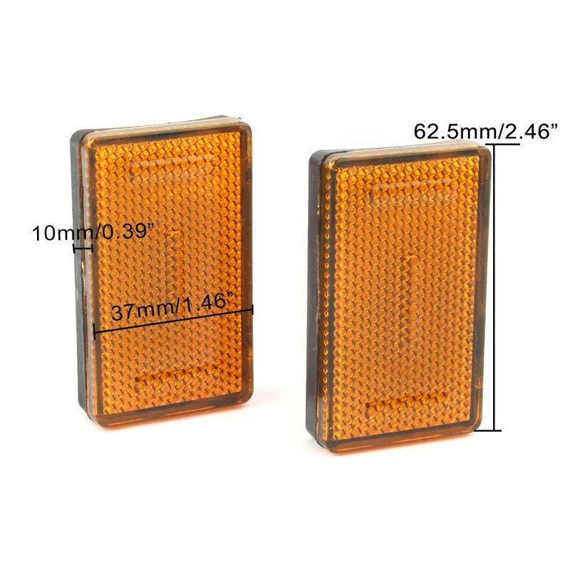 Motorcycle Universal Rectangle Front Fork Leg Reflector Reflective Safety Warning For BMW K1200RS K1200GT R1200RT R1200GS R1200R