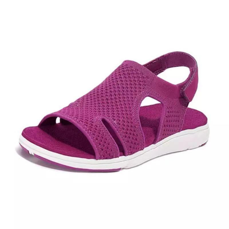Summer fish head casual Velcro flying sandals low heels women's shoes origin color -3 large size