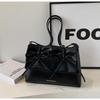 Women Bowknot Pu Shoulder Bag Large Capacity Bag With Adjustable Shoulder Strap Shopping Bag Stylish Fashion Solid Color Handbag
