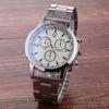 Men Dress Watch Analog Quartz Watch with Three Sub-Dials Stainless Steel Wristwatch for Husband Boyfriend Father Business Date