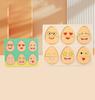 Montessori Toys for Toddlers,Wooden Changing Egg Expression Puzzle, Expression Matching Game, Parent-Child Interaction Game