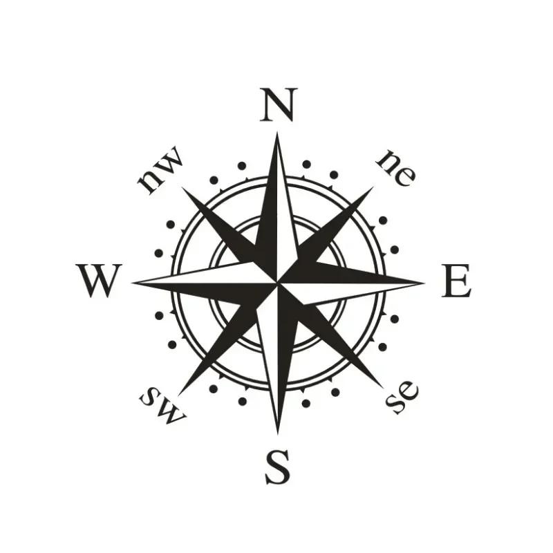 Car Stickers Universal Navigation Compass Car Stickers Vinyl Decal Motorcycle Decoration Auto Exterior Accessories