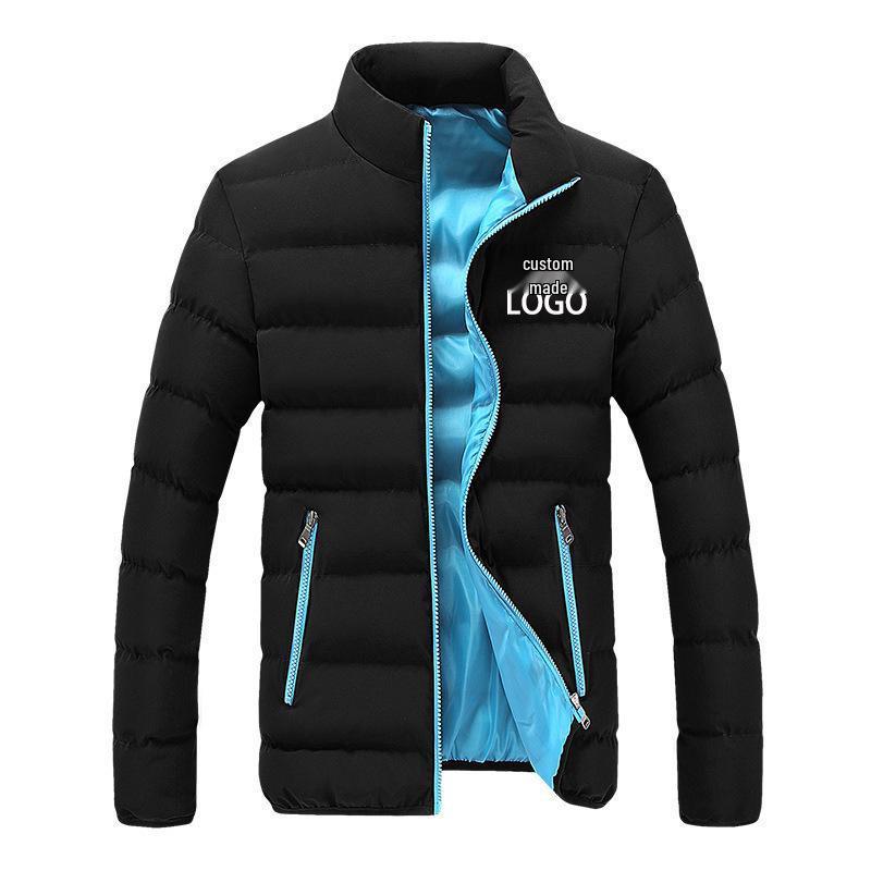2024 Men's Casual Winter Stand Collar Thick Cotton Jacket Coat