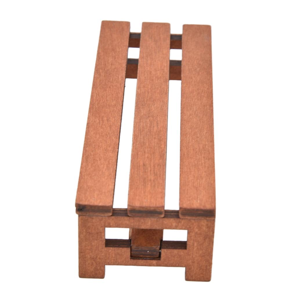 Dollhouse Bench Vivid Lifelike Appearance Small Light 1:12 Dollhouse Miniature Bench for Decoration