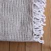 Plaid a franges effet tricot 130 x 160 cm Dune beige