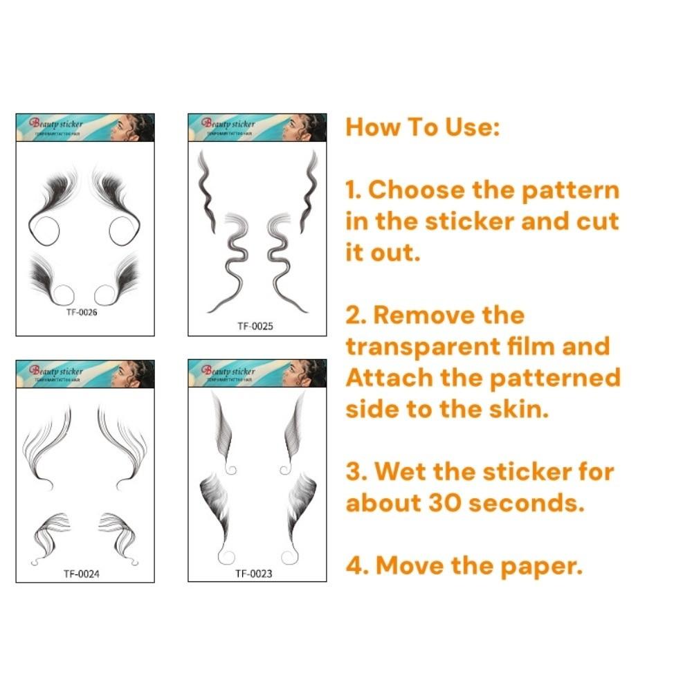 Long Lasting Hairline Stickers Disposable Bangs Stickers Hair Edges Temporary Tattoos  Makeup