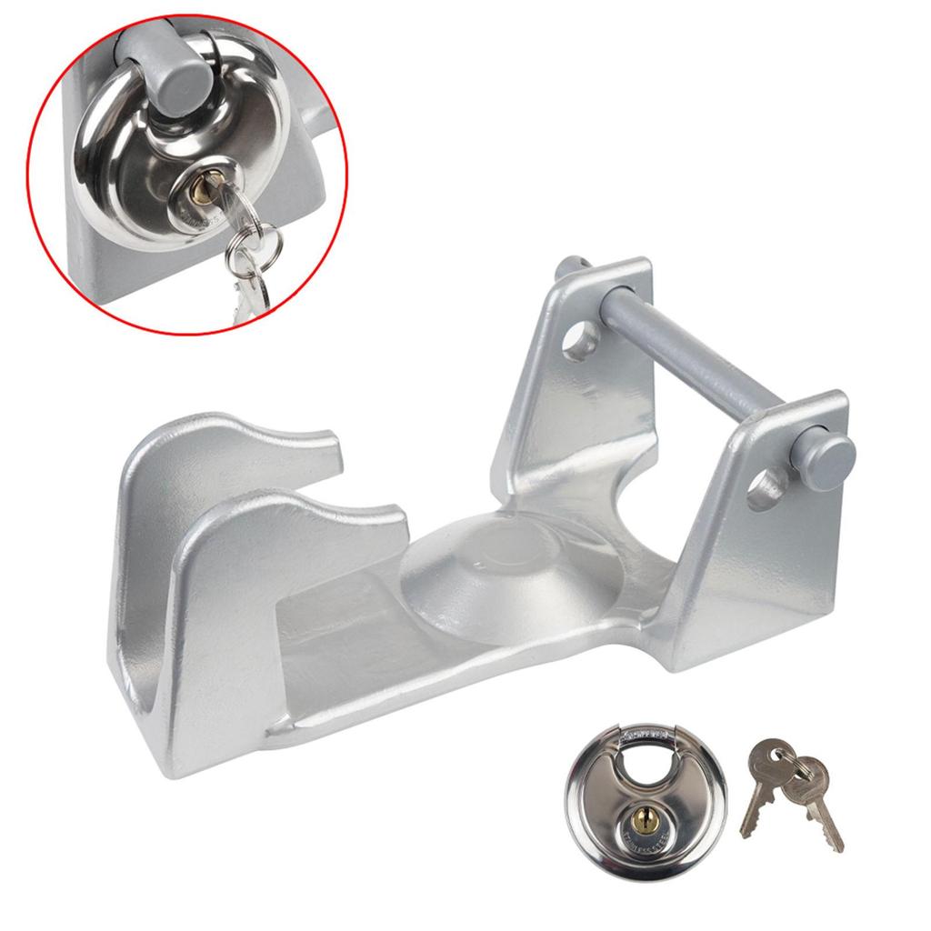 Secure Aluminum Alloy Gooseneck Trailer Lock Adjustable Coupling Accessory for RV Livestock Transport