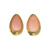 Colorful Resin Oval Teardrop Stud Earrings - Versatile Sweet Niche Design