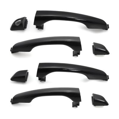 4 Exterior Door Handles In Black (Left, Right, Front, Rear) For Hyundai Elantra 2017-2020