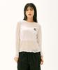ANDAGAIN Small Logo Summer Slim Knit (White