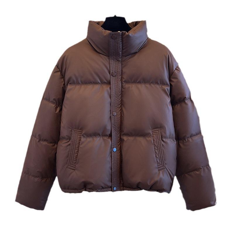 Winter new lambskin cotton-padded jacket stand-up collar temperament short drawstring warm cotton-padded jacket Korean small cotton-padded jacket is n