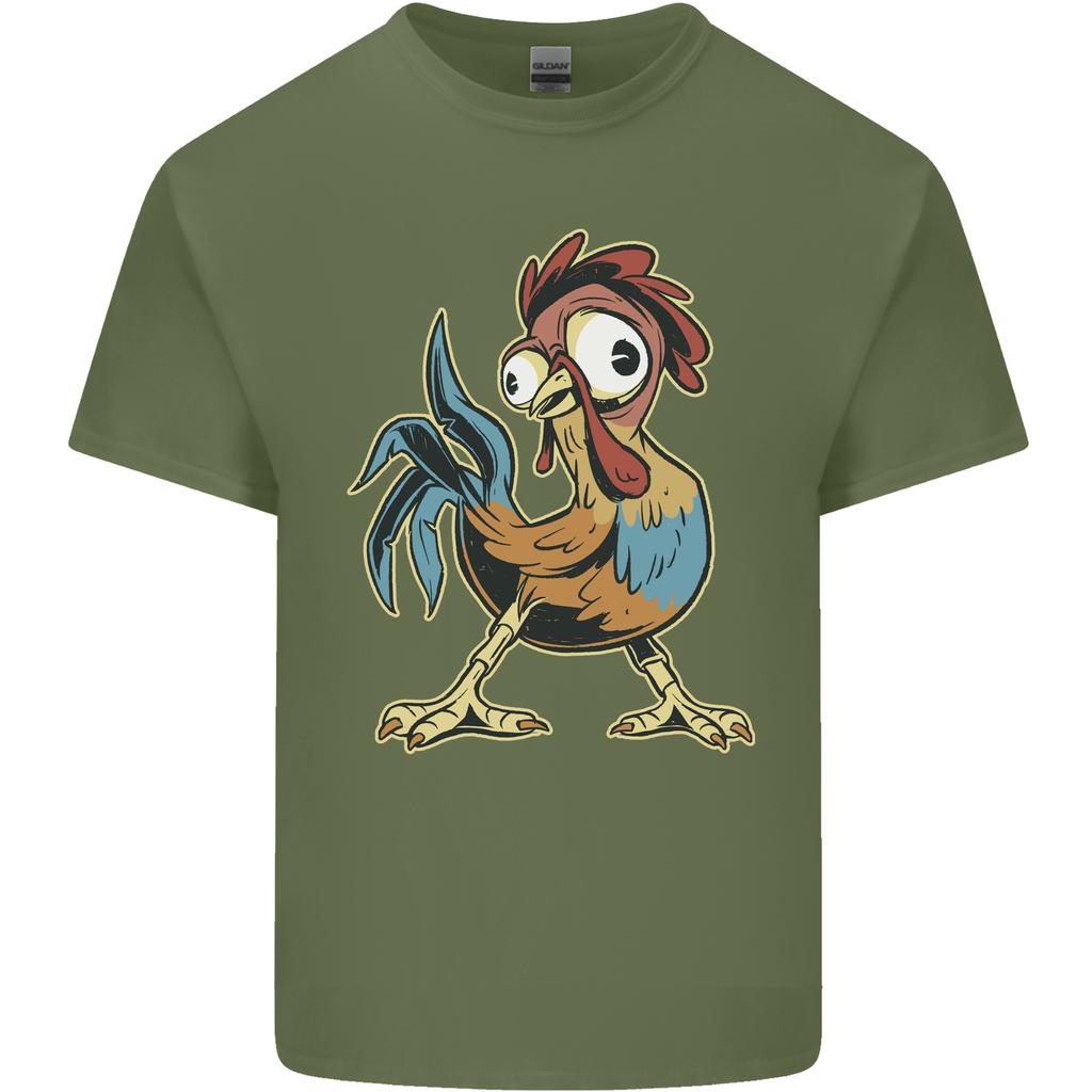 A Funky Rooster Farm Animals Chicken Unisexs Light Cotton Tshirt