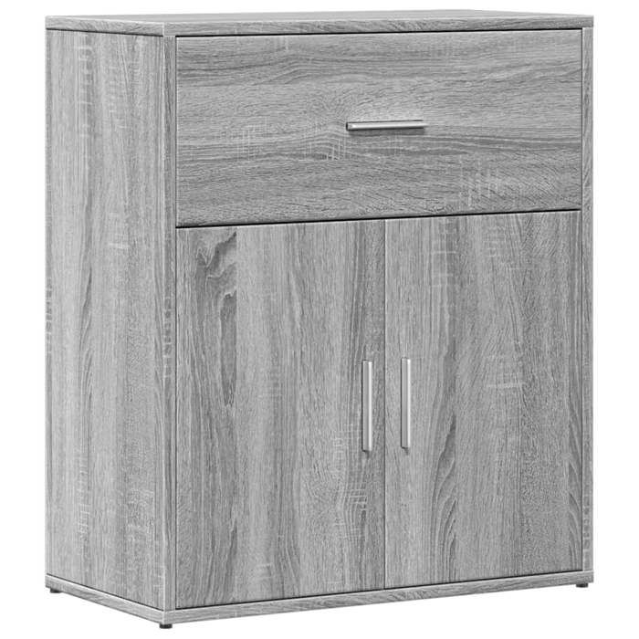 VidaXL Buffet sonoma gris 60x31x70 cm bois d'ingénierie, armoire de rangement, meuble d'entrée, meuble d'appoint, meuble de 840469