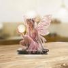 Pink Fairy Angel Holding  Moon 2D 8in Dreamy Acrylic Home Desktop Decor Artistic Design Color Printing Delicacy Girl Party Gift