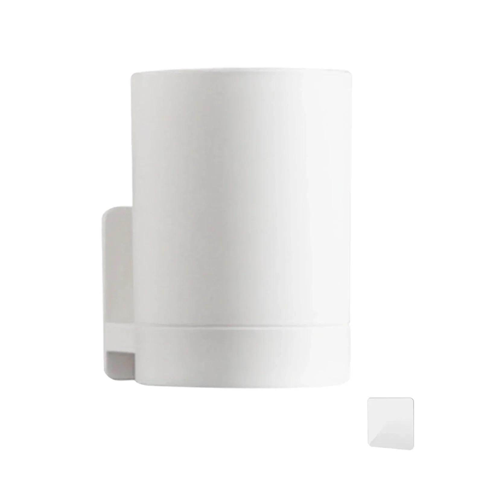 

Simple Wall Mounted Toothbrush Holder Toothpaste Mouth Cup Holder Drill-FreeBathroom Storage Shelf Portable Rack белый