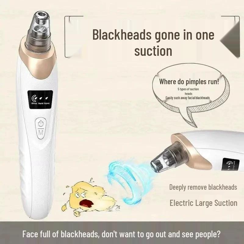 Rechargeable Electric Blackhead Remover & Bubble Facial Cleanser