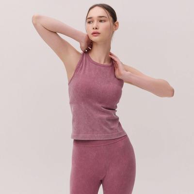 Women Washed Seamless Inbra Tank Top Htwlt5k03t