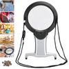 26X Dual LED Reading Magnifier Handheld Neck Wearing MultiFunction Table Working Magnifying Glass