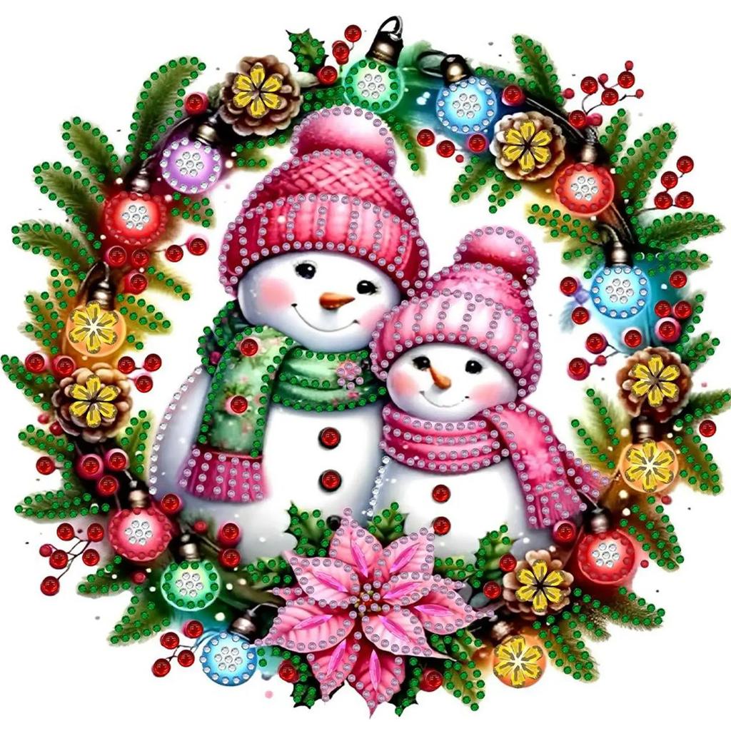30*30cm Partial Special Shaped Drill Xmas Snowman Decor5D DIY Diamond Painting Rhinestone Diamond Painting Home Wall Decor