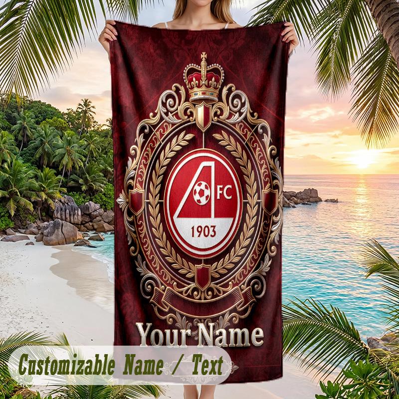 Beach Towel Aberdeen FC Print Custom Name Text Soft Towel for Swimming Pool