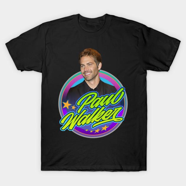 

Men Black Print T-shirt Paul Walker No-Cut Transfer Paper Print Cotton Tshirt XL чёрный