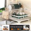 Multifunctional Kitchen Countertop Dish Rack with Storage for Bowls, Chopsticks, Plates, and Cutlery